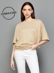 Beige Oversized T-shirt Women