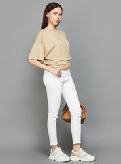 Beige Oversized T-shirt Women