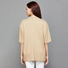 Beige Oversized T-shirt Women