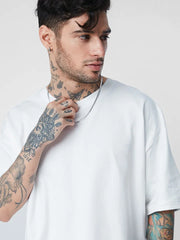 White Plain Oversized T-shirt for Men