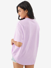 Lilac Plain Oversized T-shirt for Women