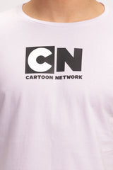 Men's Lilac Jhony Cartoon Network Graphic T-shirt