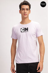 Men's Lilac Jhony Cartoon Network Graphic T-shirt