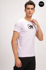 Men's Lilac Jhony Cartoon Network Graphic T-shirt