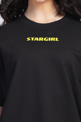 Women's Star Girl Graphic Printed Oversized T-shirt