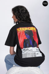 Women's Star Girl Graphic Printed Oversized T-shirt