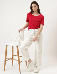 Red Plain Regular T-shirt