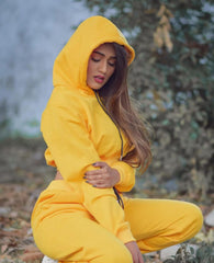 Yellow Crop Co-ord Set