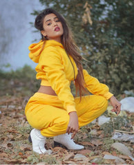 Yellow Crop Co-ord Set