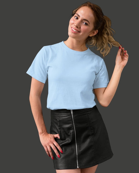 Dream Blue Plain Regular T-Shirt