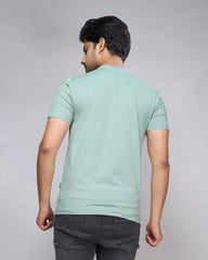 Sage Green Plain Regular T-Shirt