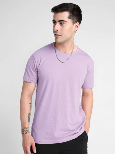 Lilac Plain Regular T-Shirt