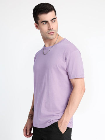 Lilac Plain Regular T-Shirt