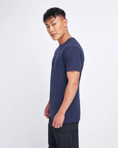 Navy Blue Plain Regular T-Shirt