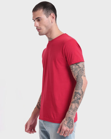 Red Plain Regular T-shirt