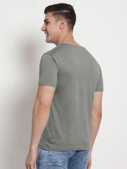 Steel Grey Plain Regular T-Shirt